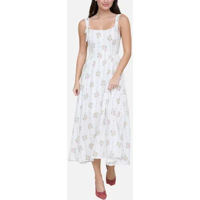 Blu Pepper Lace Trim Corset Fit & Flare Dress In Multi