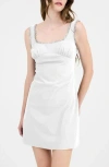 Blu Pepper Lace Trim Minidress