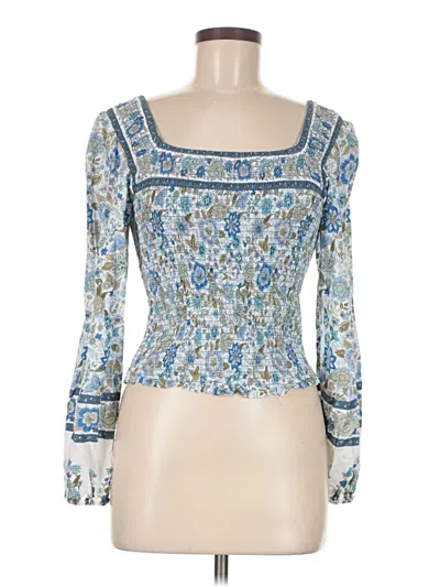 Pre-owned Blu Pepper Long Sleeve Blouse In Blue