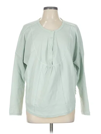 Pre-owned Blu Pepper Long Sleeve Blouse In Green