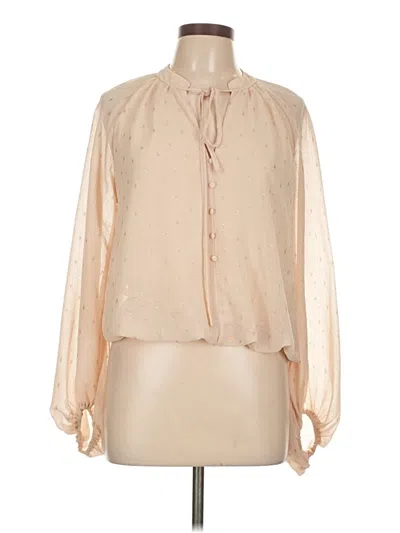 Pre-owned Blu Pepper Long Sleeve Blouse In Ivory