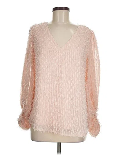 Pre-owned Blu Pepper Long Sleeve Blouse In Pink