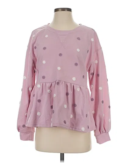 Pre-owned Blu Pepper Long Sleeve Blouse In Pink