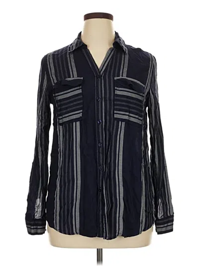 Pre-owned Blu Pepper Long Sleeve Button Down Shirt In Blue