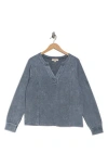 Blu Pepper Long Sleeve Knit Top In Blue