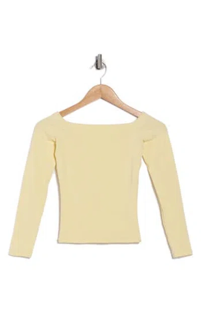 Blu Pepper Long Sleeve Off The Shoulder Top In Yellow