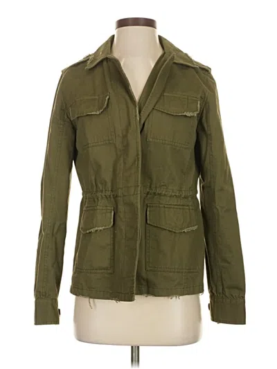 Pre-owned Blu Pepper Long Sleeve Top Green Square Neckline Tops