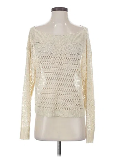 Pre-owned Blu Pepper Long Sleeve Top Ivory Boatneck Tops