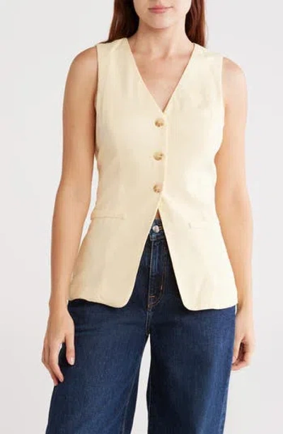 Blu Pepper Longline Vest In Yellow