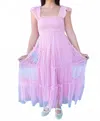 Blu Pepper Making Me Blush Maxi Dress In Pink In Multi