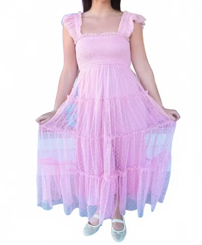 Blu Pepper Making Me Blush Maxi Dress In Pink In Multi