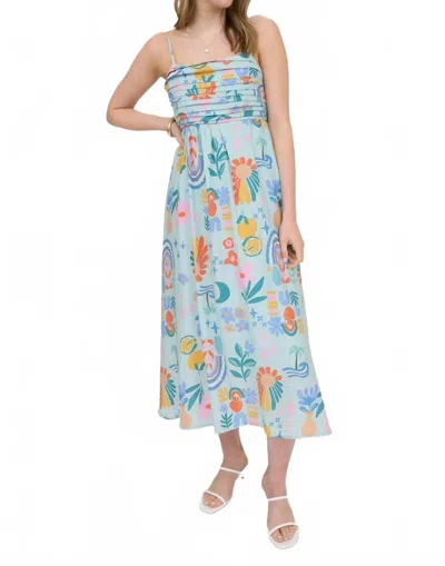 Blu Pepper Maribelle Dress In Sage In Multi