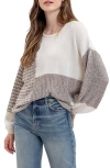 BLU PEPPER BLU PEPPER MARLED COLORBLOCK SWEATER