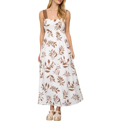 Blu Pepper Midi Dress In Brown