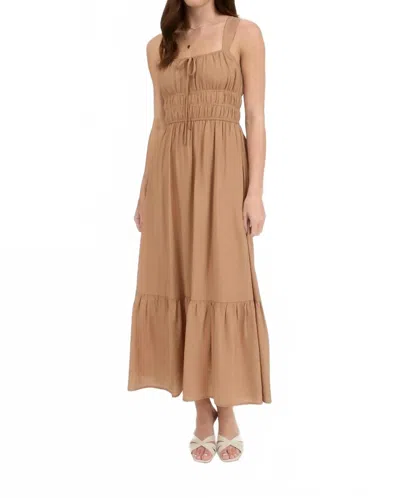 Blu Pepper Midi Dress In Mocha In Brown