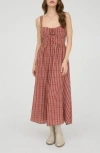 Blu Pepper Milk Maid Sun Dress In Brown