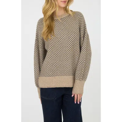 Blu Pepper Mini Jacquard Crewneck Sweater In Multi