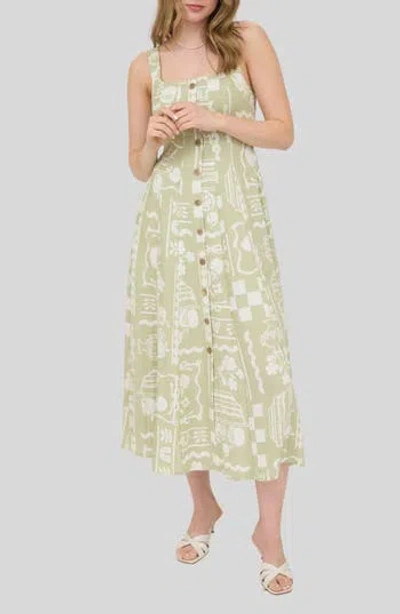 Blu Pepper Mixed Print Midi Sundress