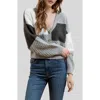 BLU PEPPER BLU PEPPER MIXED STITCH COLORBLOCK CARDIGAN
