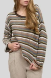Blu Pepper Mulitcolor Stripe Sweater In Multi
