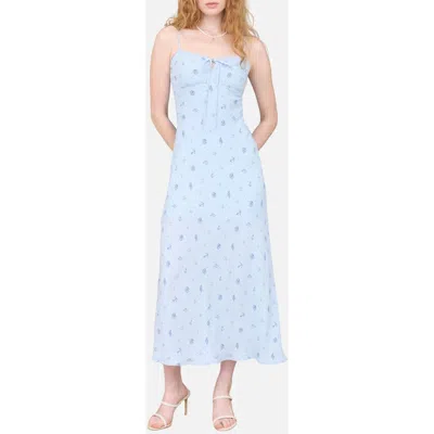 Blu Pepper Nautical Print Empire Waist Sundress In Blue