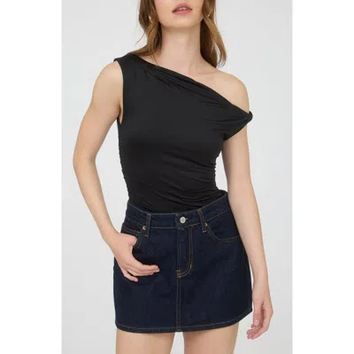 Blu Pepper One-shoulder Top In Black