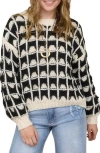 Blu Pepper Open Stitch Sweater In Black