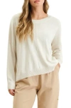 Blu Pepper Oversize Lightweight Sweater In Cream