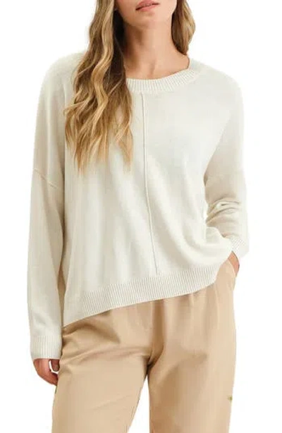 Blu Pepper Oversize Lightweight Sweater In Cream