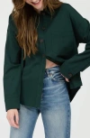 Blu Pepper Boatneck Sweater In Hunter Green