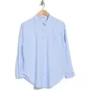 Blu Pepper Oversize Stripe Button-up Shirt In Blue