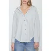 Blu Pepper Oversize Stripe Button-up Shirt In White