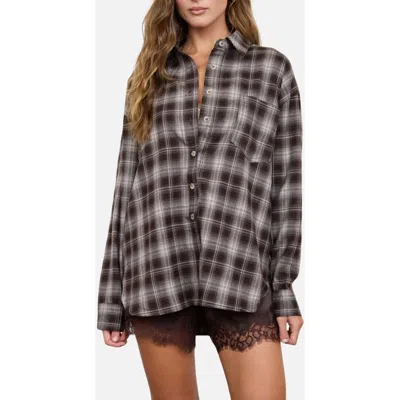 Blu Pepper Plaid Long Sleeve Button Shirt In Multi