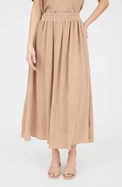 Blu Pepper Pleated Maxi Skirt