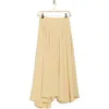 Blu Pepper Pleated Maxi Skirt In Light Yellow
