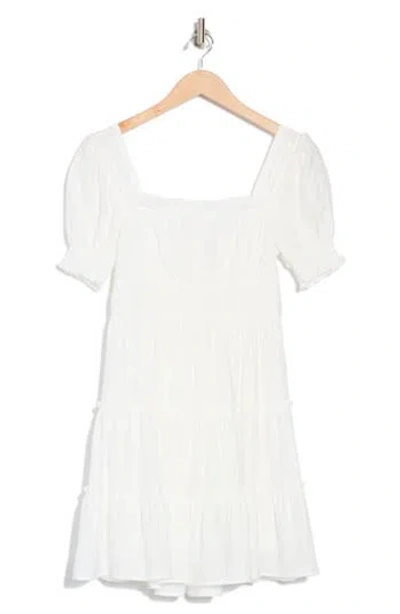Blu Pepper Puff Sleeve Minidress
