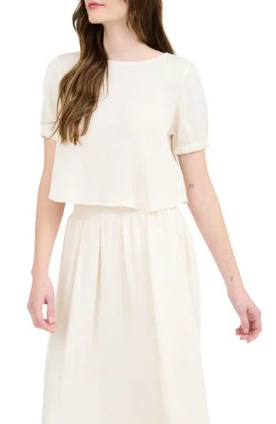 Blu Pepper Puff Sleeve Top