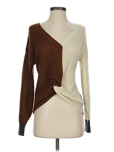 Pre-owned Blu Pepper Pullover Sweater In Brown