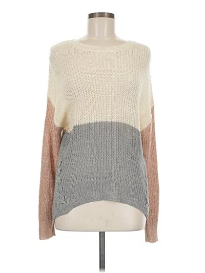 Pre-owned Blu Pepper Pullover Sweater In Tan