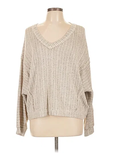 Pre-owned Blu Pepper Pullover Sweater In Tan