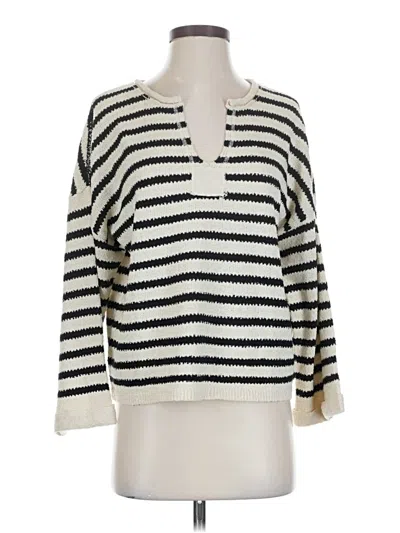 Pre-owned Blu Pepper Pullover Sweater In White