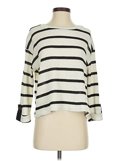 Pre-owned Blu Pepper Pullover Sweater In White