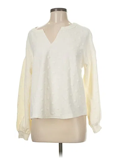 Blu Pepper Pullover Sweater In White