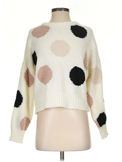Pre-owned Blu Pepper Pullover Sweater In White