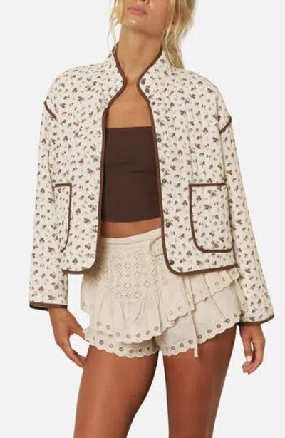 Blu Pepper Quilted Jacket In Cream