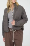 Blu Pepper Quilted Jacket In Gray