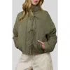 Blu Pepper Quilted Jacket In Green