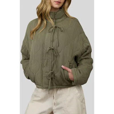 Blu Pepper Quilted Jacket In Green