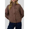 Blu Pepper Quilted Jacket In Purple
