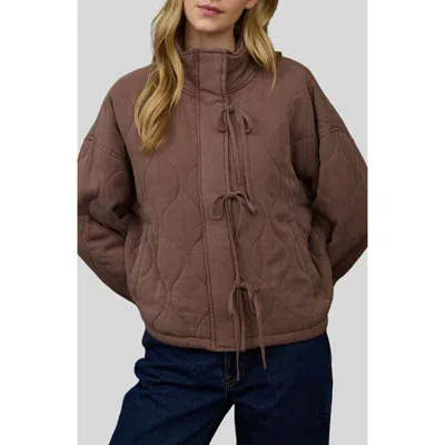 Blu Pepper Quilted Jacket In Purple